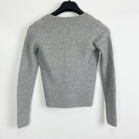 Everlane Womens The Teddy Vneck Sweater XXS Gray Vneck Wool Blend NWT - Picture 5 of 7